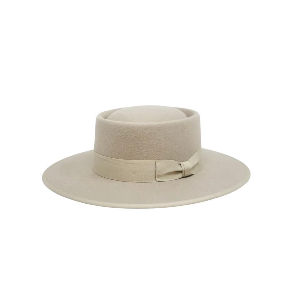 Olive & Pique Vida Wool Gambler Hat Beige